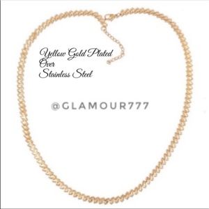 Link Chain Necklace in Plated YG Stainless Steel